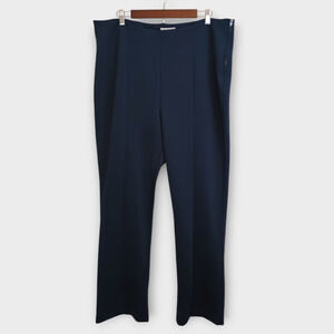 Good American Pants Women 6 (3XL) Navy Scuba Stretch Minimalist Corpcore Trouser